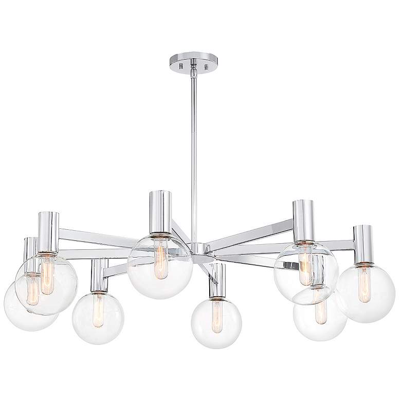 Image 5 Savoy House Essentials Wright 40" Wide Chrome 8-Light Chandelier more views