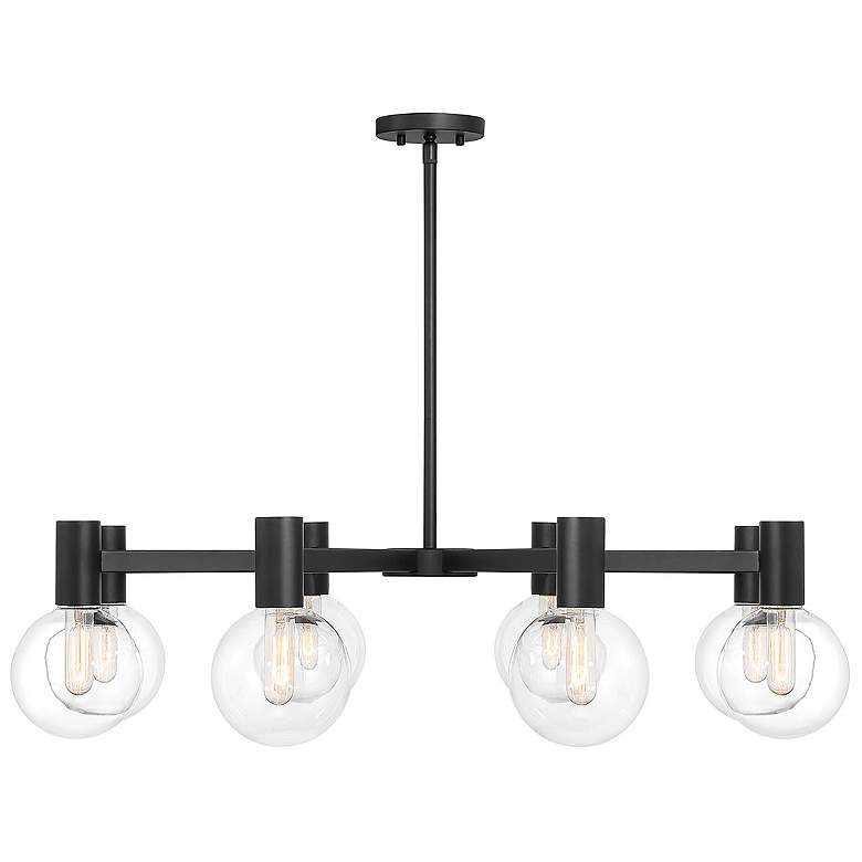 Image 1 Savoy House Essentials Wright 40" Wide Matte Black 8-Light Chandelier