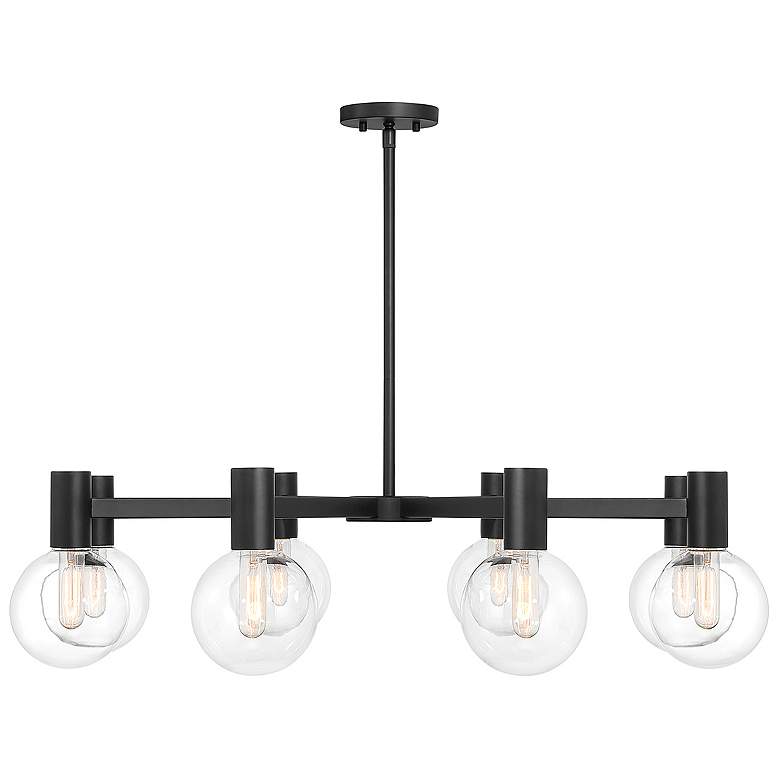 Image 1 Savoy House Essentials Wright 40 inch Wide Matte Black 8-Light Chandelier