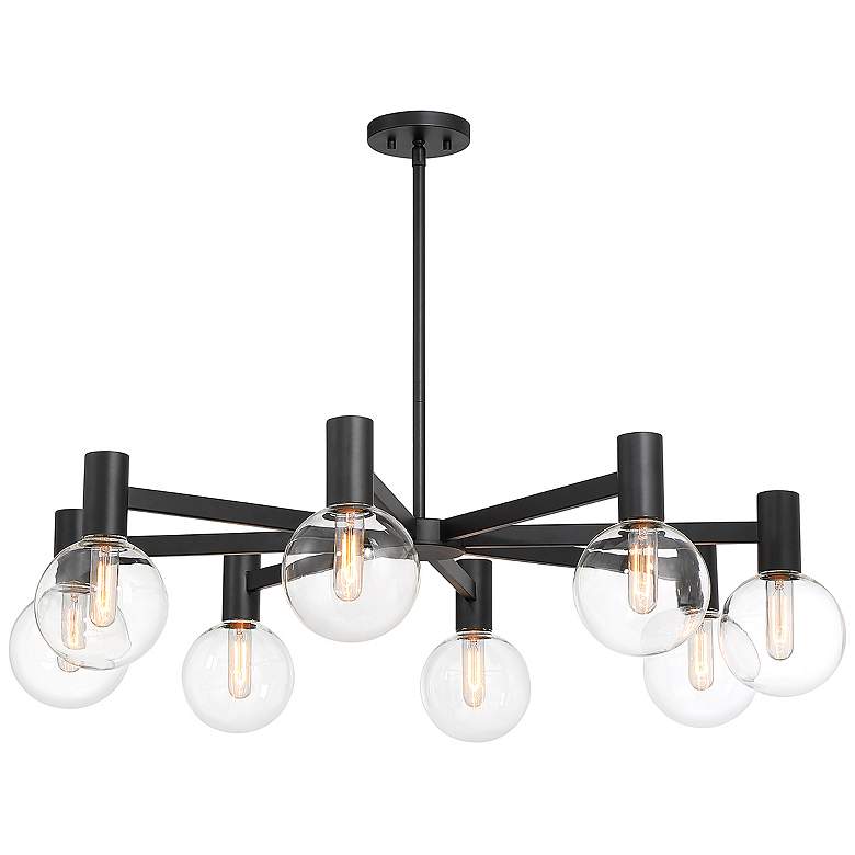 Image 5 Savoy House Essentials Wright 40" Wide Matte Black 8-Light Chandelier more views