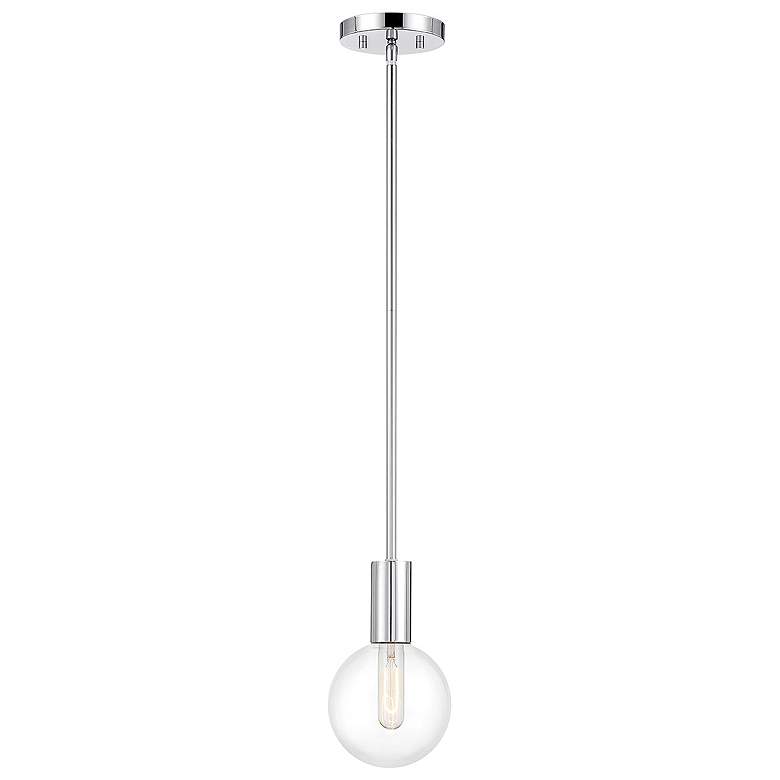 Image 1 Savoy House Essentials Wright 5.75" Wide Chrome 1-Light Pendant