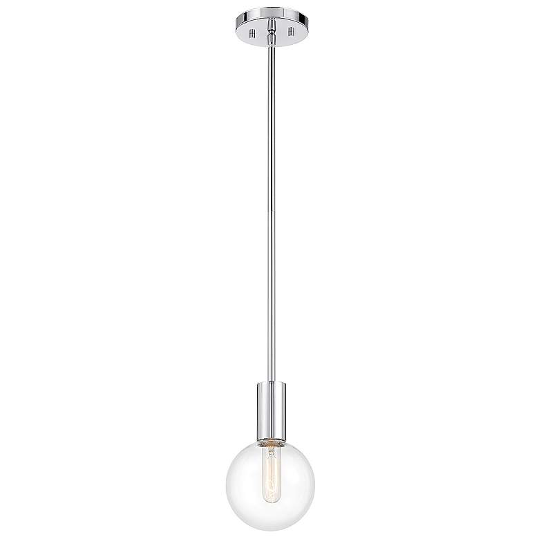 Image 3 Savoy House Essentials Wright 5.75" Wide Chrome 1-Light Pendant more views