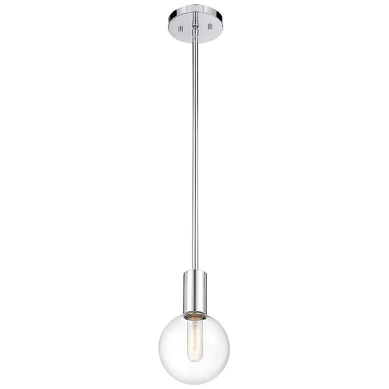 Image 4 Savoy House Essentials Wright 5.75" Wide Chrome 1-Light Pendant more views