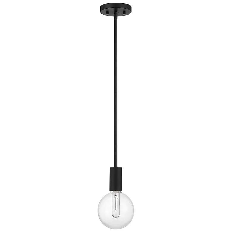 Image 2 Savoy House Essentials Wright 5.75" Wide Matte Black 1-Light Pendant more views