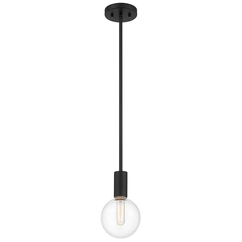 Image 3 Savoy House Essentials Wright 5.75" Wide Matte Black 1-Light Pendant more views