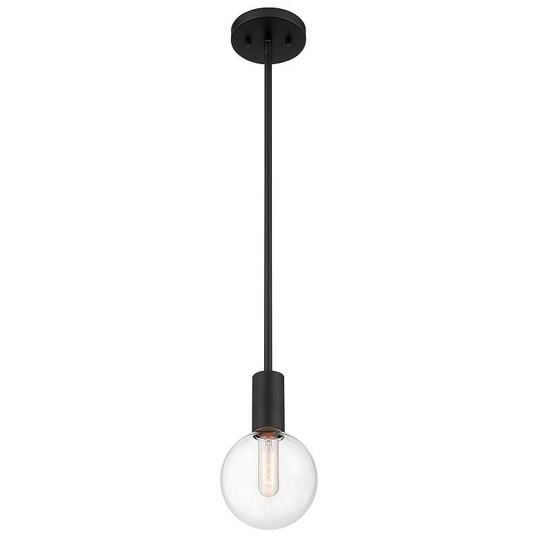 Image 4 Savoy House Essentials Wright 5.75" Wide Matte Black 1-Light Pendant more views