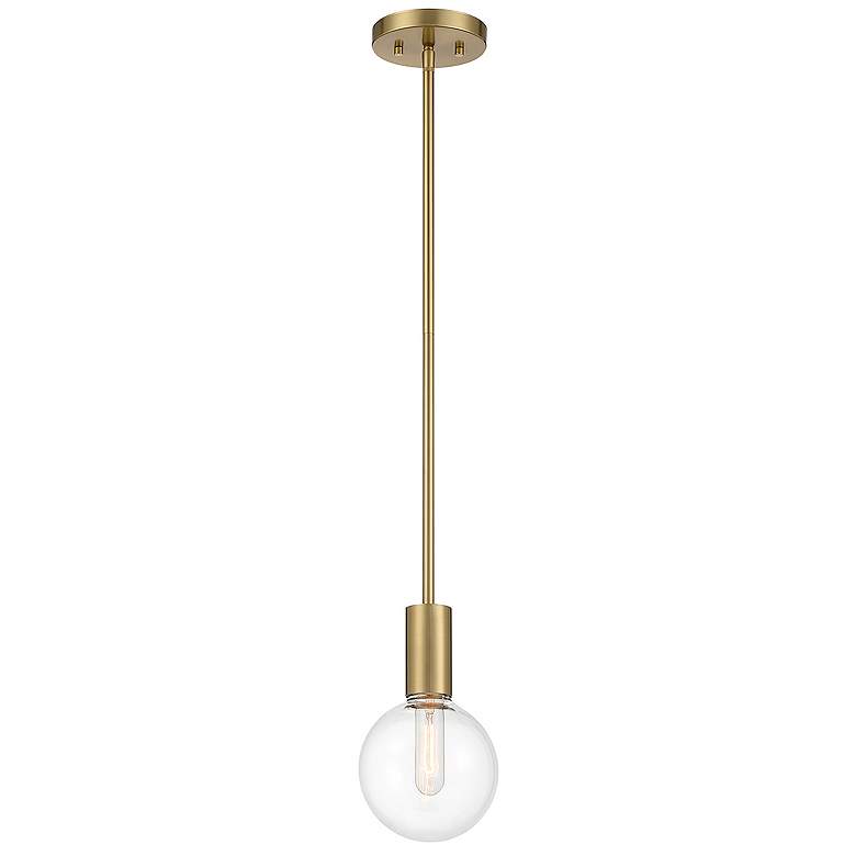 Image 3 Savoy House Essentials Wright 5.75" Wide Warm Brass 1-Light Pendant more views