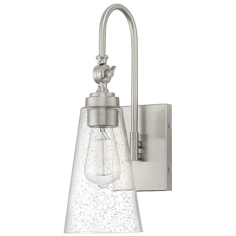 Image 2 Savoy House Essentials York 16" High Satin Nickel 1-Light Wall Sconce more views