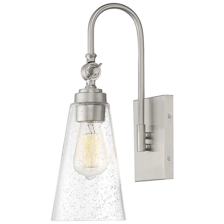 Image 4 Savoy House Essentials York 16" High Satin Nickel 1-Light Wall Sconce more views