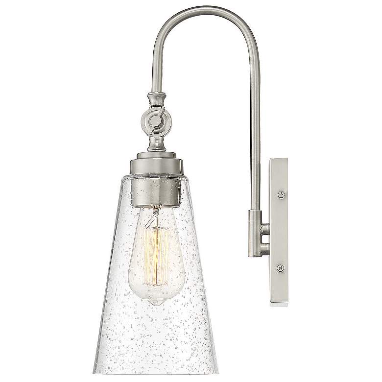 Image 5 Savoy House Essentials York 16" High Satin Nickel 1-Light Wall Sconce more views