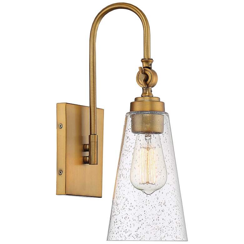 Image 1 Savoy House Essentials York 16" High Warm Brass 1-Light Wall Sconce