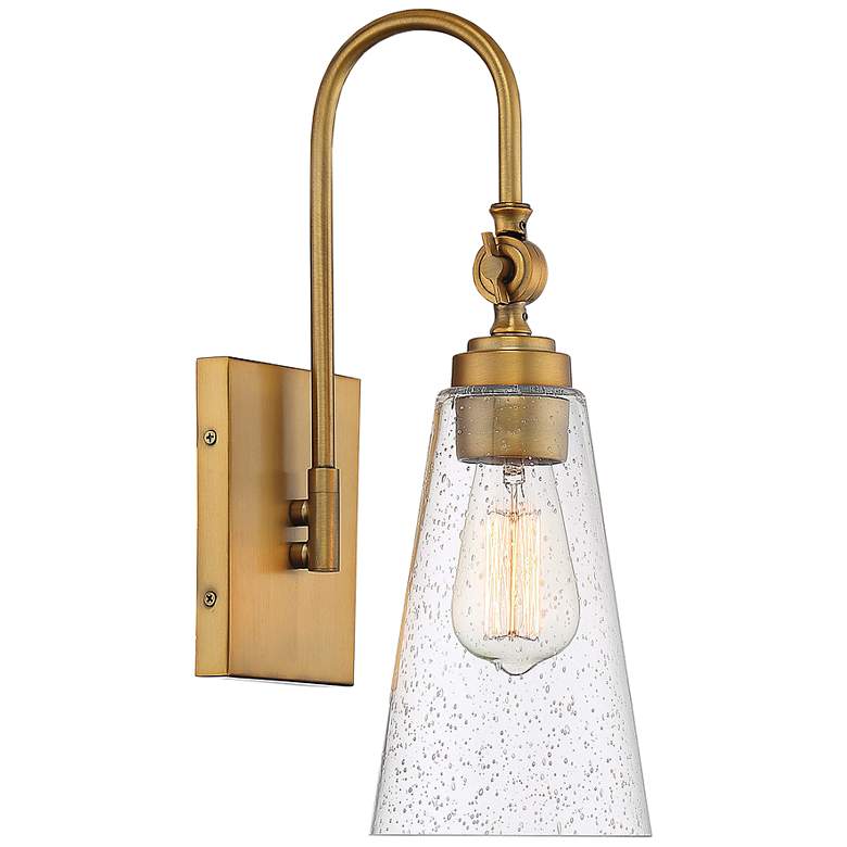 Image 1 Savoy House Essentials York 16 inch High Warm Brass 1-Light Wall Sconce