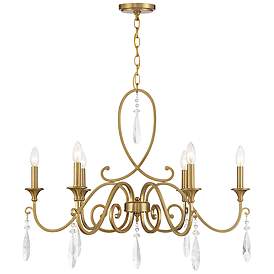 Image1 of Savoy House Fairchild 31" Wide Warm Brass 6-Light Chandelier