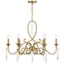 1_Savoy House Fairchild 31" Wide Warm Brass 6-Light Chandelier