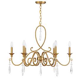Image2 of Savoy House Fairchild 31" Wide Warm Brass 6-Light Chandelier more views