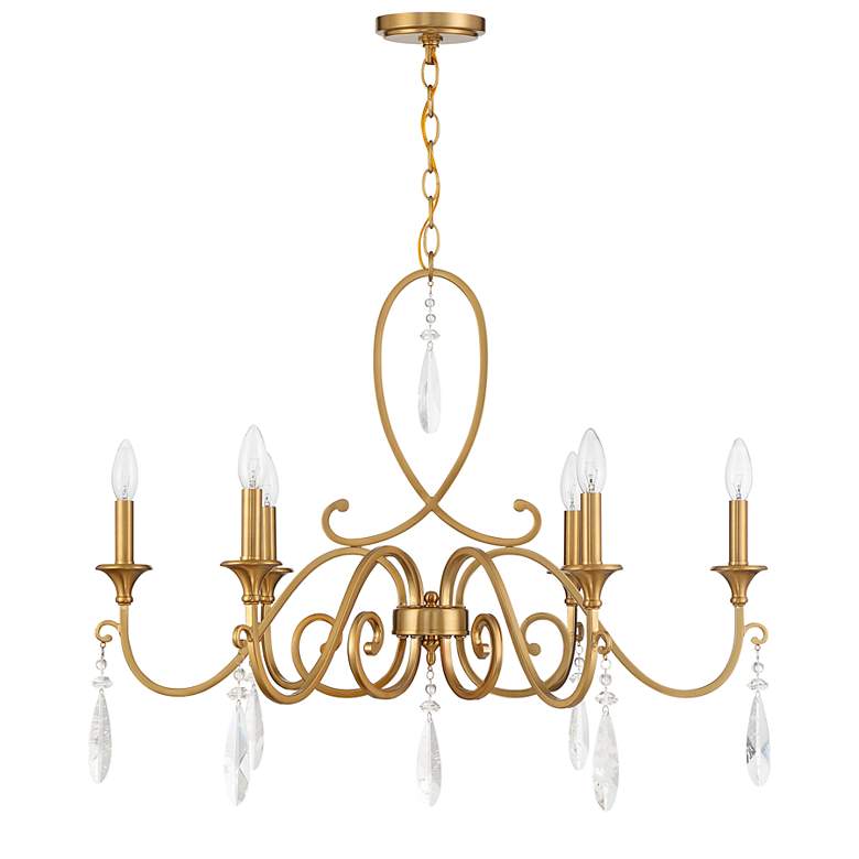 Image 2 Savoy House Fairchild 31" Wide Warm Brass 6-Light Chandelier more views