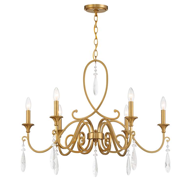Image 3 Savoy House Fairchild 31" Wide Warm Brass 6-Light Chandelier more views