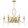 3_Savoy House Fairchild 31" Wide Warm Brass 6-Light Chandelier more views