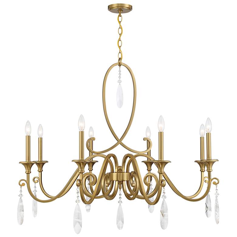 Image 1 Savoy House Fairchild 42" Wide Warm Brass 8-Light Chandelier