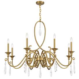 Image3 of Savoy House Fairchild 42" Wide Warm Brass 8-Light Chandelier more views