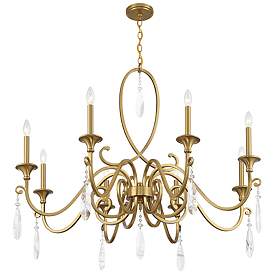 Image4 of Savoy House Fairchild 42" Wide Warm Brass 8-Light Chandelier more views