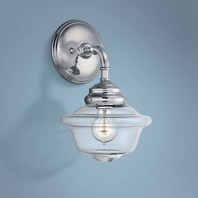 Image 1 Savoy House Fairfield 12 3/4"H Polished Chrome Wall Sconce