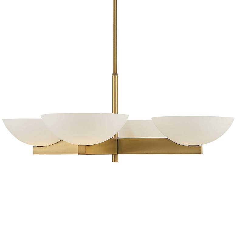 Image 1 Savoy House Fallon 30" Wide Warm Brass 4-Light Chandelier
