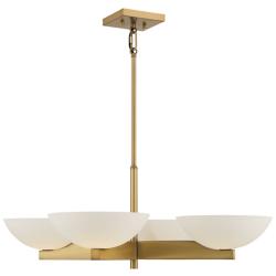 Savoy House Fallon 30" Wide Warm Brass 4-Light Chandelier