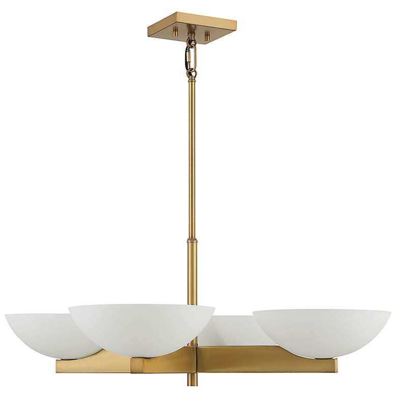Image 3 Savoy House Fallon 30" Wide Warm Brass 4-Light Chandelier more views