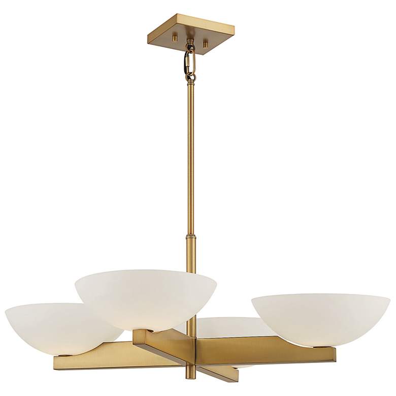 Image 4 Savoy House Fallon 30" Wide Warm Brass 4-Light Chandelier more views
