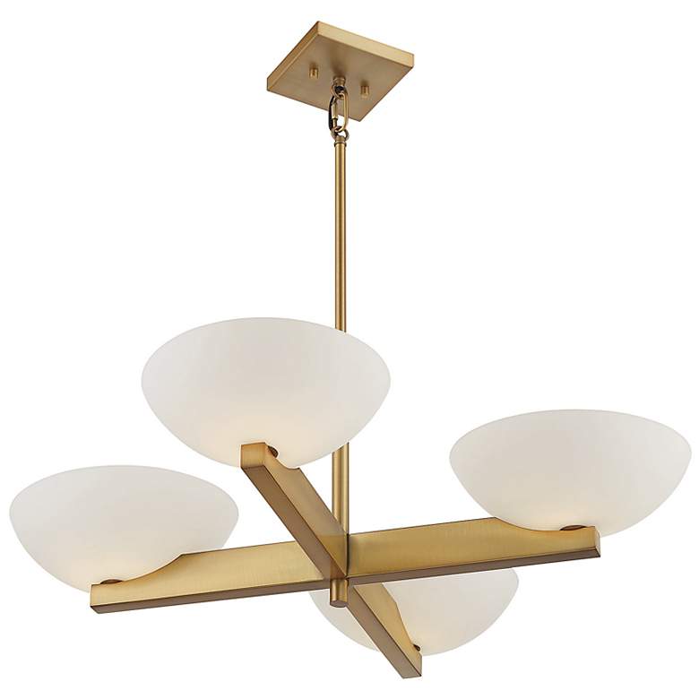 Image 5 Savoy House Fallon 30" Wide Warm Brass 4-Light Chandelier more views