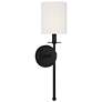 1_Savoy House Fiona 15 1/2"H Matte Black Light Wall Sconce