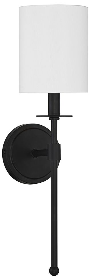 Image 3 Savoy House Fiona 15 1/2"H Matte Black Light Wall Sconce more views