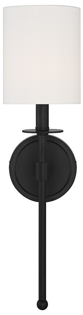 Image 4 Savoy House Fiona 15 1/2"H Matte Black Light Wall Sconce more views