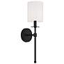 5_Savoy House Fiona 15 1/2"H Matte Black Light Wall Sconce more views