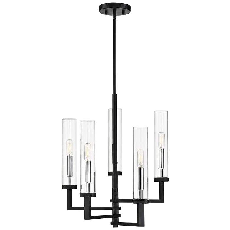 Image 2 Savoy House Folsom 16 1/2"W Matte Black 5-Light Chandelier