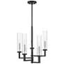 2_Savoy House Folsom 16 1/2"W Matte Black 5-Light Chandelier