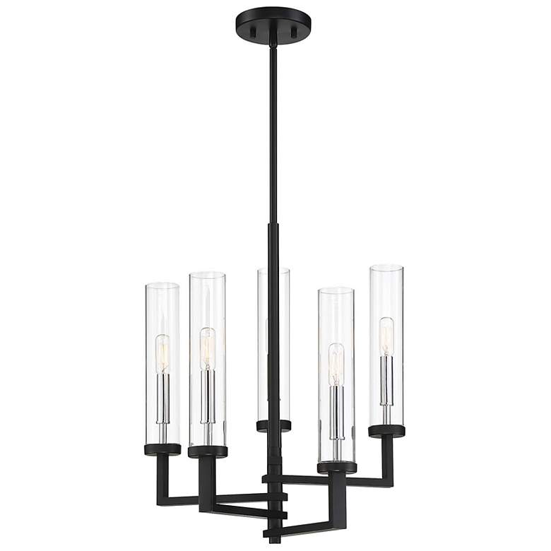 Image 4 Savoy House Folsom 16 1/2"W Matte Black 5-Light Chandelier more views