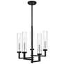 4_Savoy House Folsom 16 1/2"W Matte Black 5-Light Chandelier more views