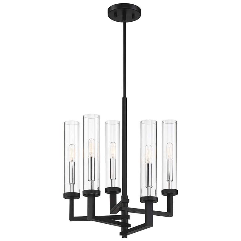 Image 6 Savoy House Folsom 16 1/2"W Matte Black 5-Light Chandelier more views