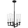 6_Savoy House Folsom 16 1/2"W Matte Black 5-Light Chandelier more views
