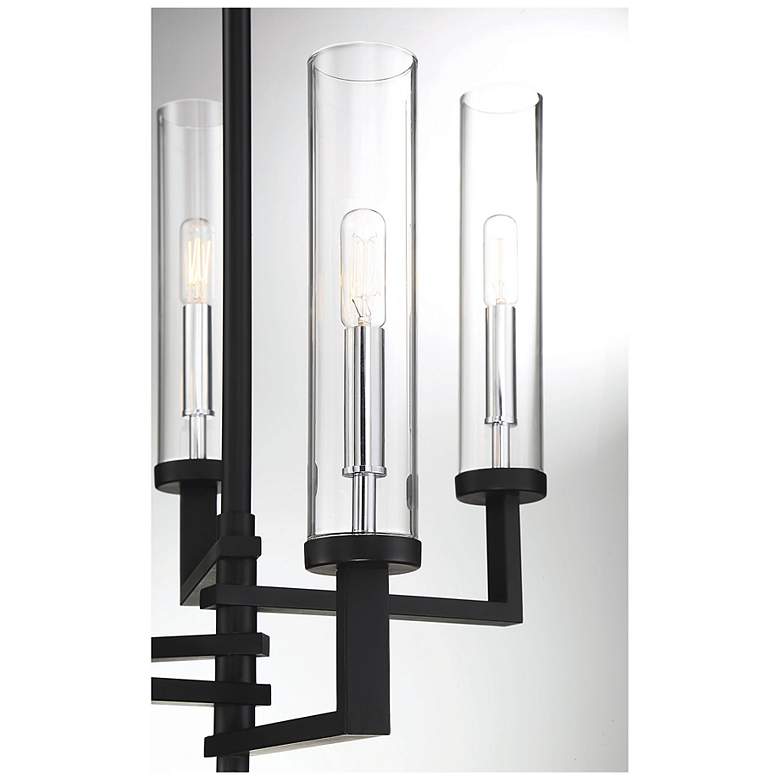 Image 7 Savoy House Folsom 16 1/2"W Matte Black 5-Light Chandelier more views