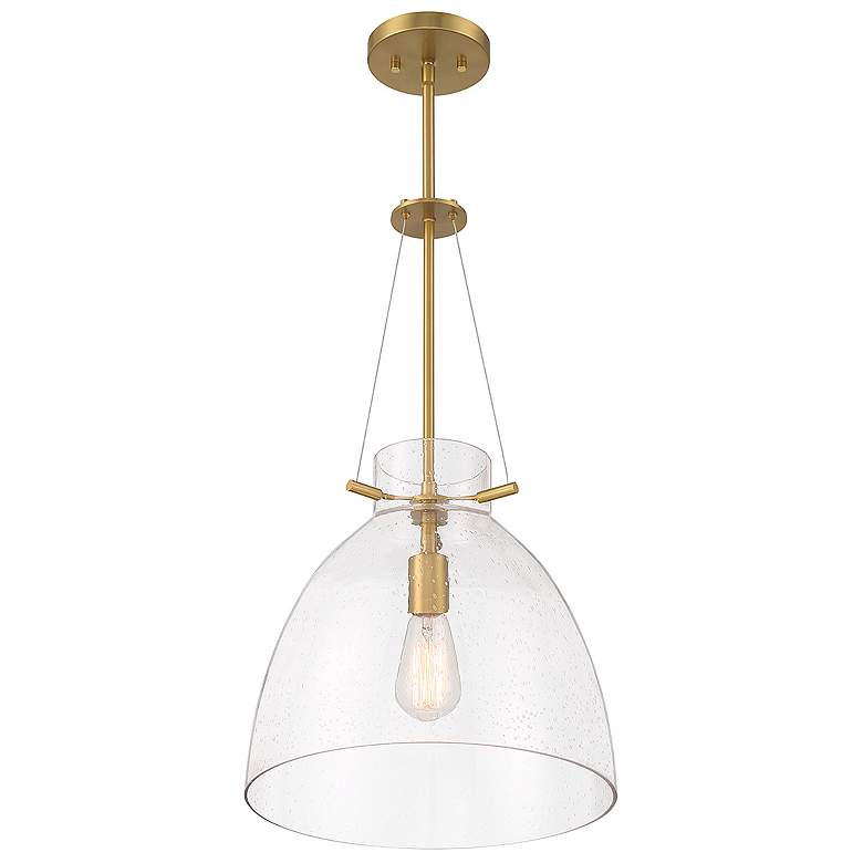 Image 4 Savoy House Foster 14" Wide Warm Brass Pendant Light more views