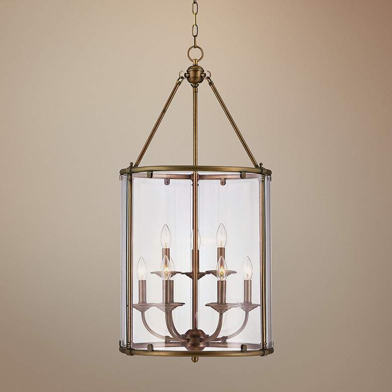 Image 1 Savoy House Foxcroft 22" Wide Aged Brass Pendant Light