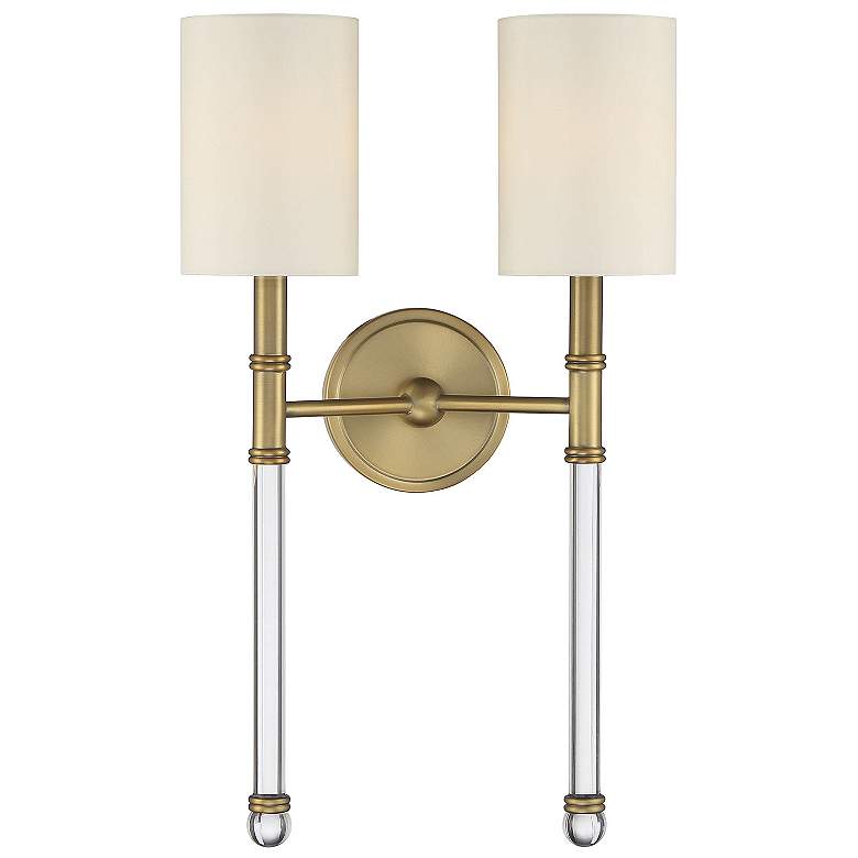 Image 1 Savoy House Fremont 21" High Warm Brass 2-Light Wall Sconce