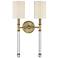 Savoy House Fremont 21" High Warm Brass 2-Light Wall Sconce