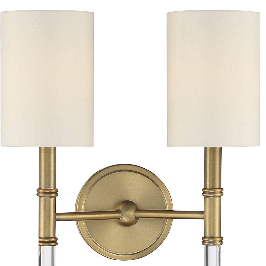 Image 2 Savoy House Fremont 21" High Warm Brass 2-Light Wall Sconce more views