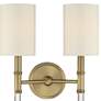 2_Savoy House Fremont 21" High Warm Brass 2-Light Wall Sconce more views