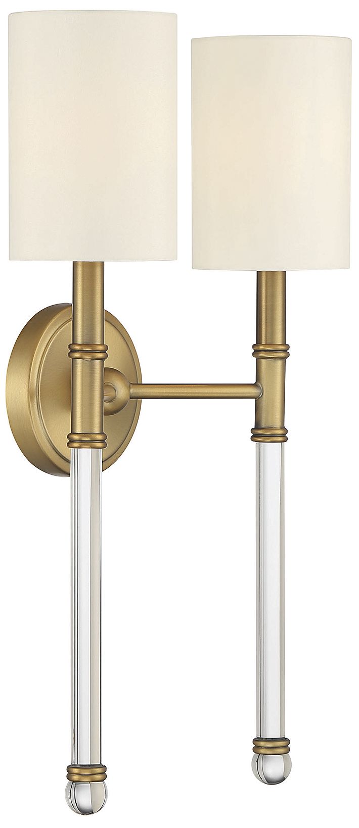 Image 5 Savoy House Fremont 21" High Warm Brass 2-Light Wall Sconce more views