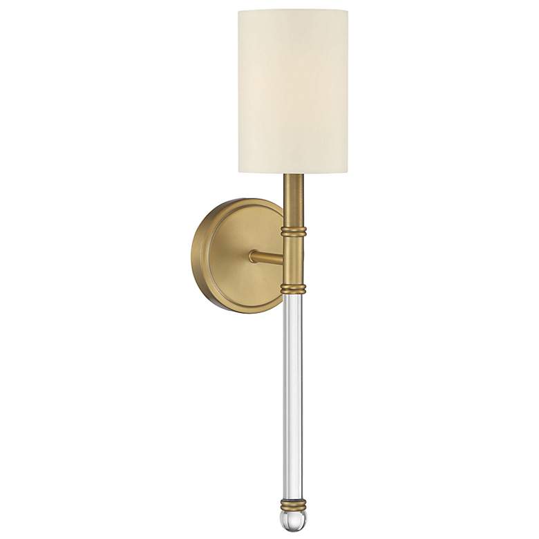 Image 1 Savoy House Fremont 21" High Warm Brass Wall Sconce